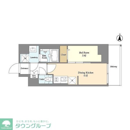 グランカーサ菊川の物件間取画像